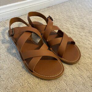 TOMS Sicily leather flat sandals